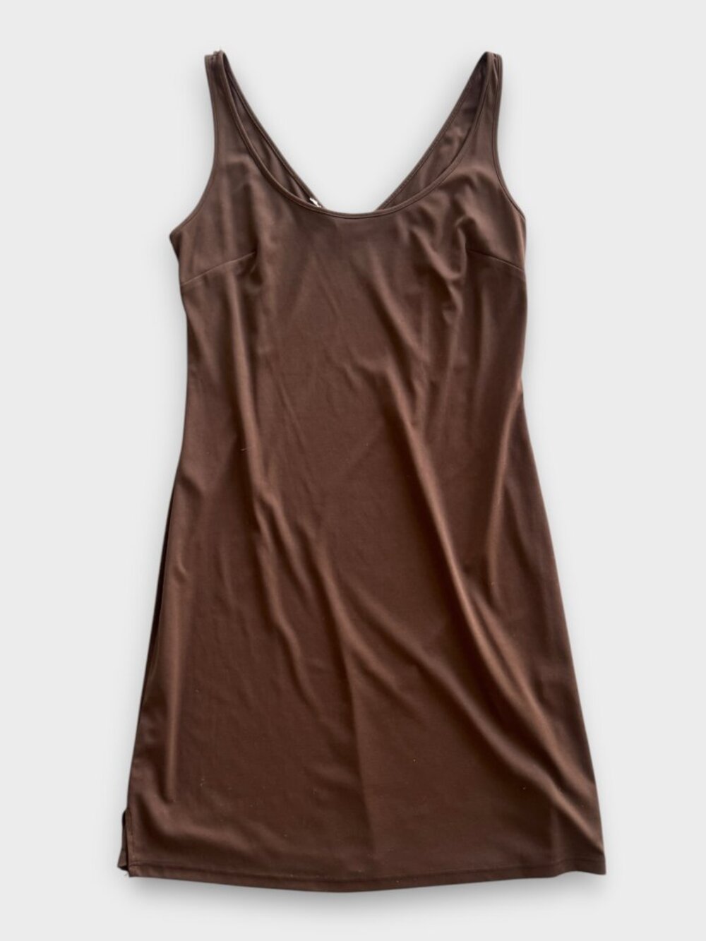 Chocolate Brown Slip Dress - Medium